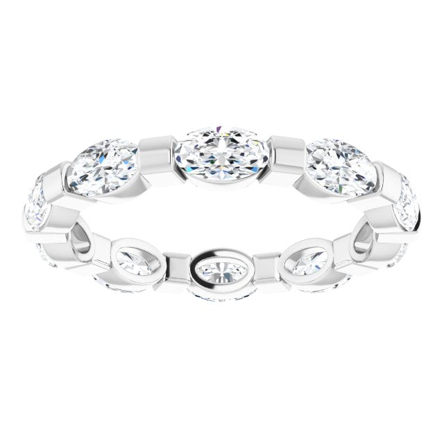 2.10 ct. Oval Diamond Eternity Band-VIRABYANI